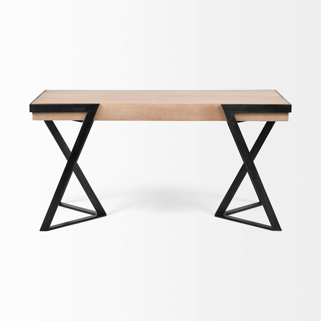 MERCANA STEINBECK LIGHT BROWN WOOD OFFICE DESK 68488