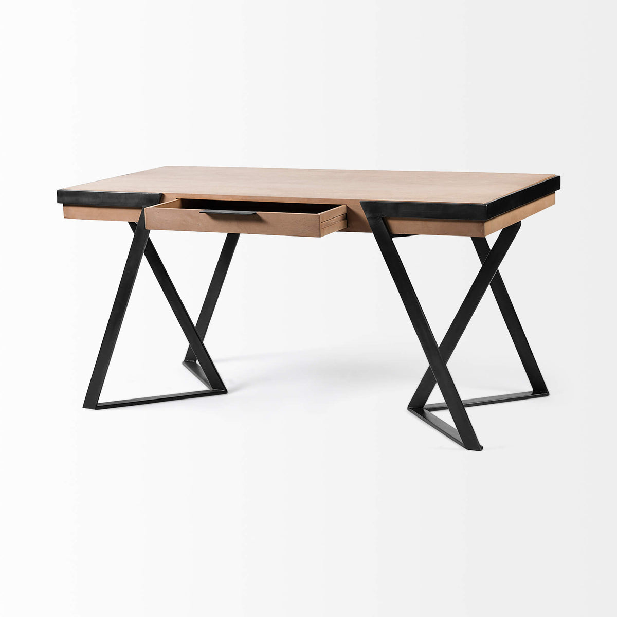 MERCANA STEINBECK LIGHT BROWN WOOD OFFICE DESK 68488