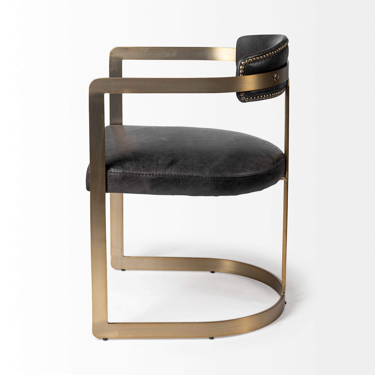 MERCANA HOLLYFIELD DINING CHAIR BLACK LEATHER 50414