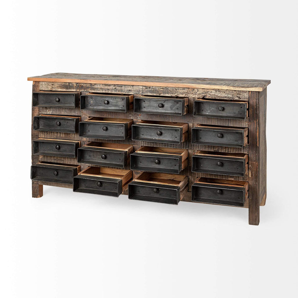 MERCANA WILTON RECLAIMED WOOD 16 DRAWER SIDEBOARD 67738