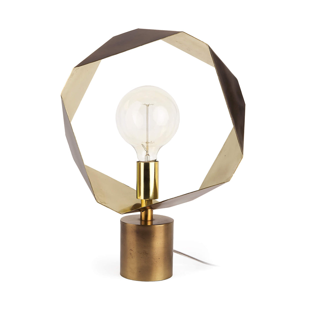 MERCANA SHAMIR GOLD GEOMETRIC TABLE LAMP 68773
