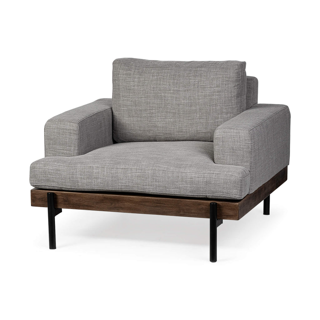MERCANA COLBURNE GRAY FABRIC ACCENT CHAIR 68757