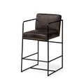 MERCANA STAMFORD BLACK LEATHER COUNTER STOOL 68763