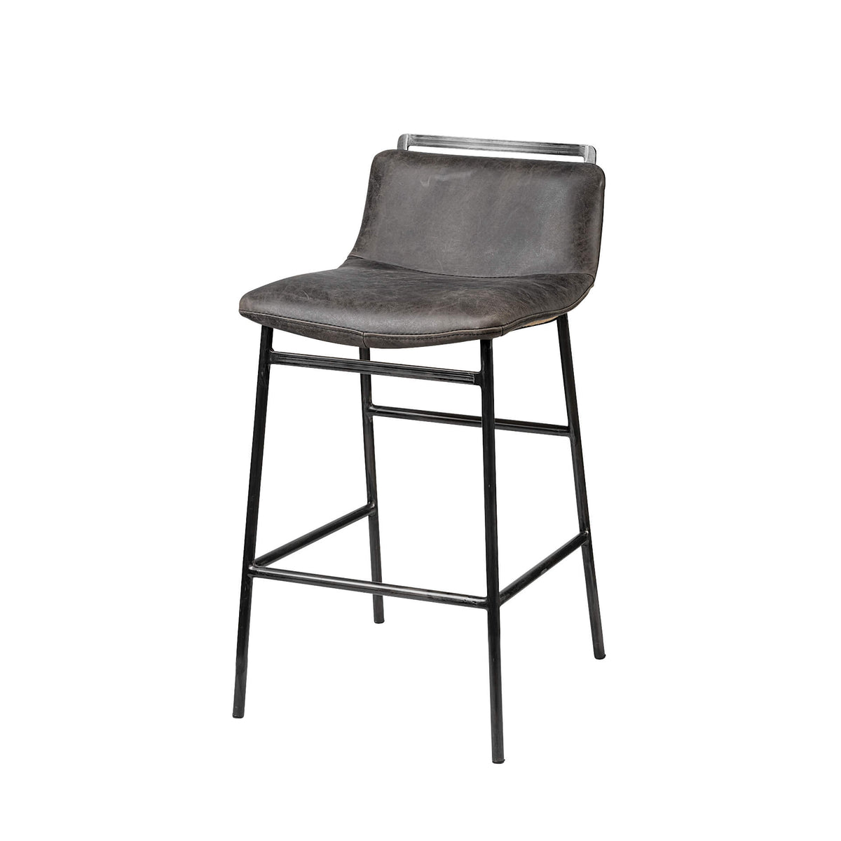MERCANA KAVALAN COUNTER STOOL EBONY LEATHER 68765