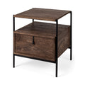 MERCANA GLENN DARK WOOD END TABLE 69015
