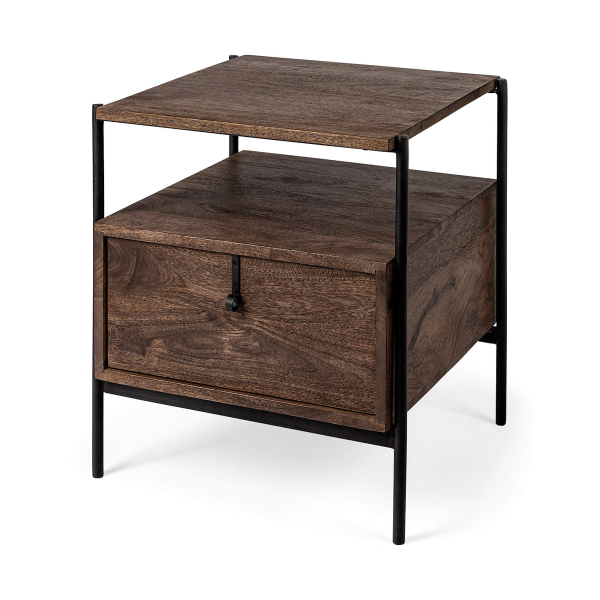 MERCANA GLENN DARK WOOD END TABLE 69015