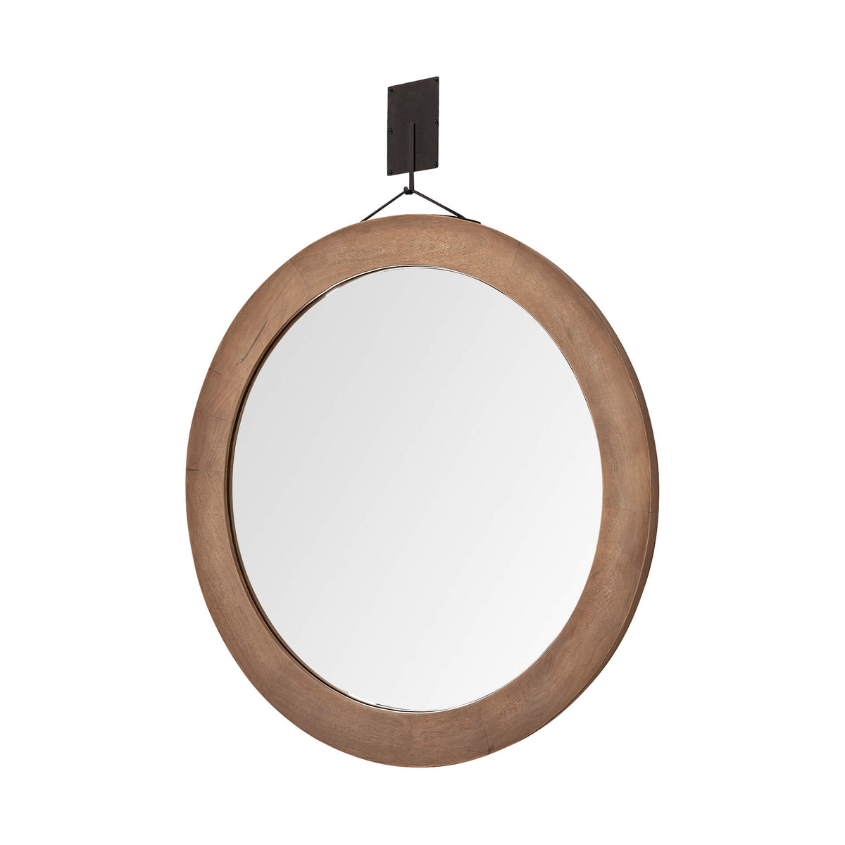 MERCANA AVRAM 43.5 ROUND WOOD MIRROR 69025