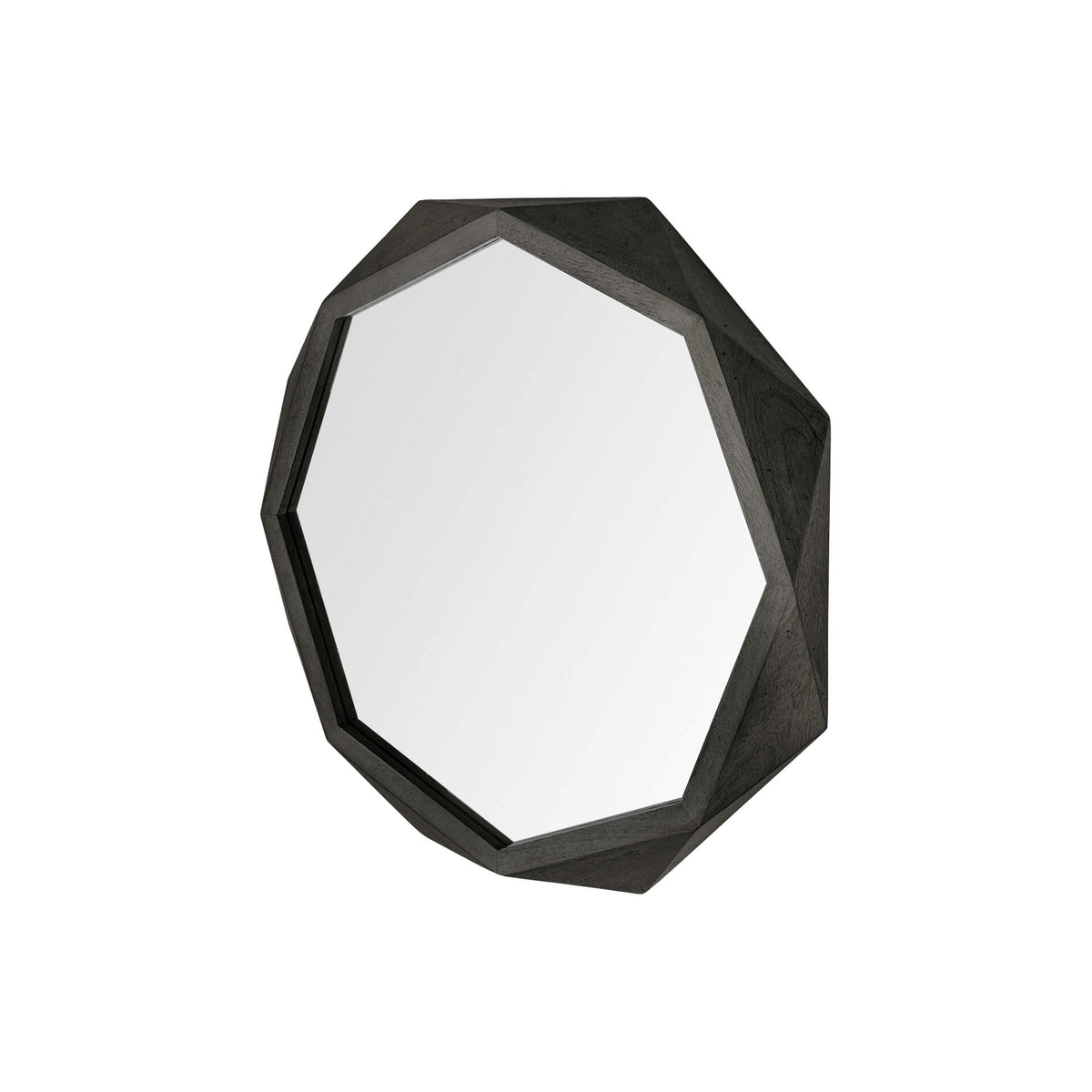 MERCANA ARAMIS II 32" OCTAGON BLACK WOOD FRAME MIRROR  69028