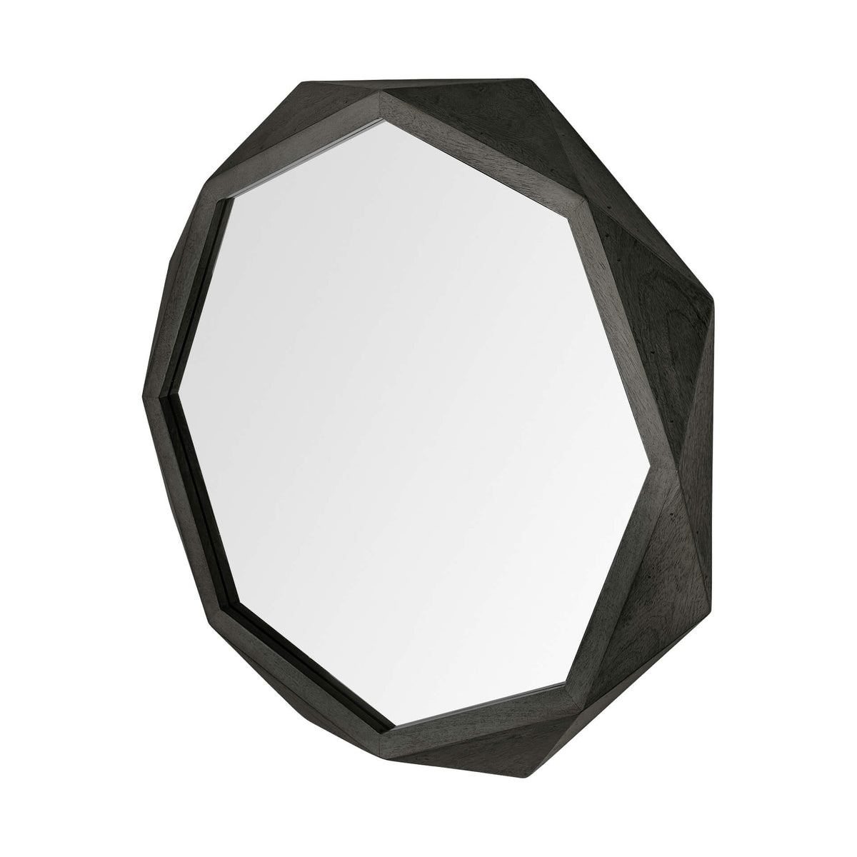 MERCANA ARAMIS II 41" OCTAGON BLACK WOOD FRAME MIRROR 69030