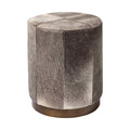 MERCANA ZAHAVI COWHIDE ROUND OTTOMAN 69056