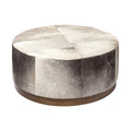 MERCANA ZAHAVI COWHIDE ROUND OTTOMAN 69057