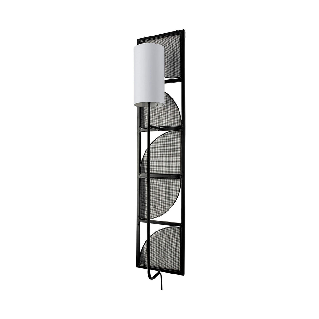 MERCANA NAVIN BLACK METAL WALL SCONCE 68985-AB