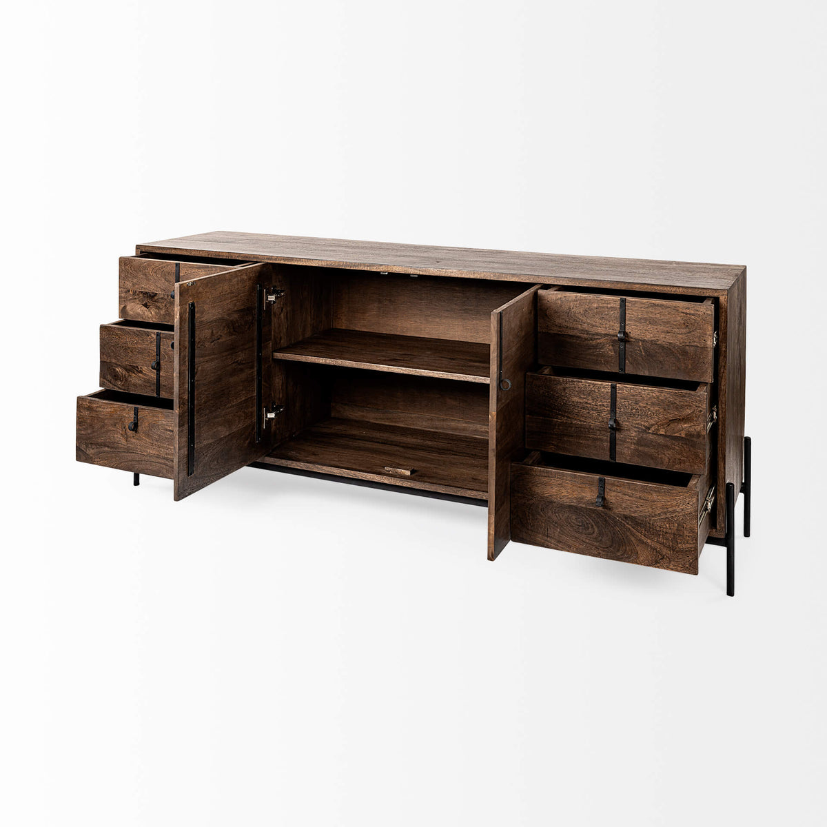 MERCANA GLENN DARK WOOD 2 DOOR SIDEBOARD 69020