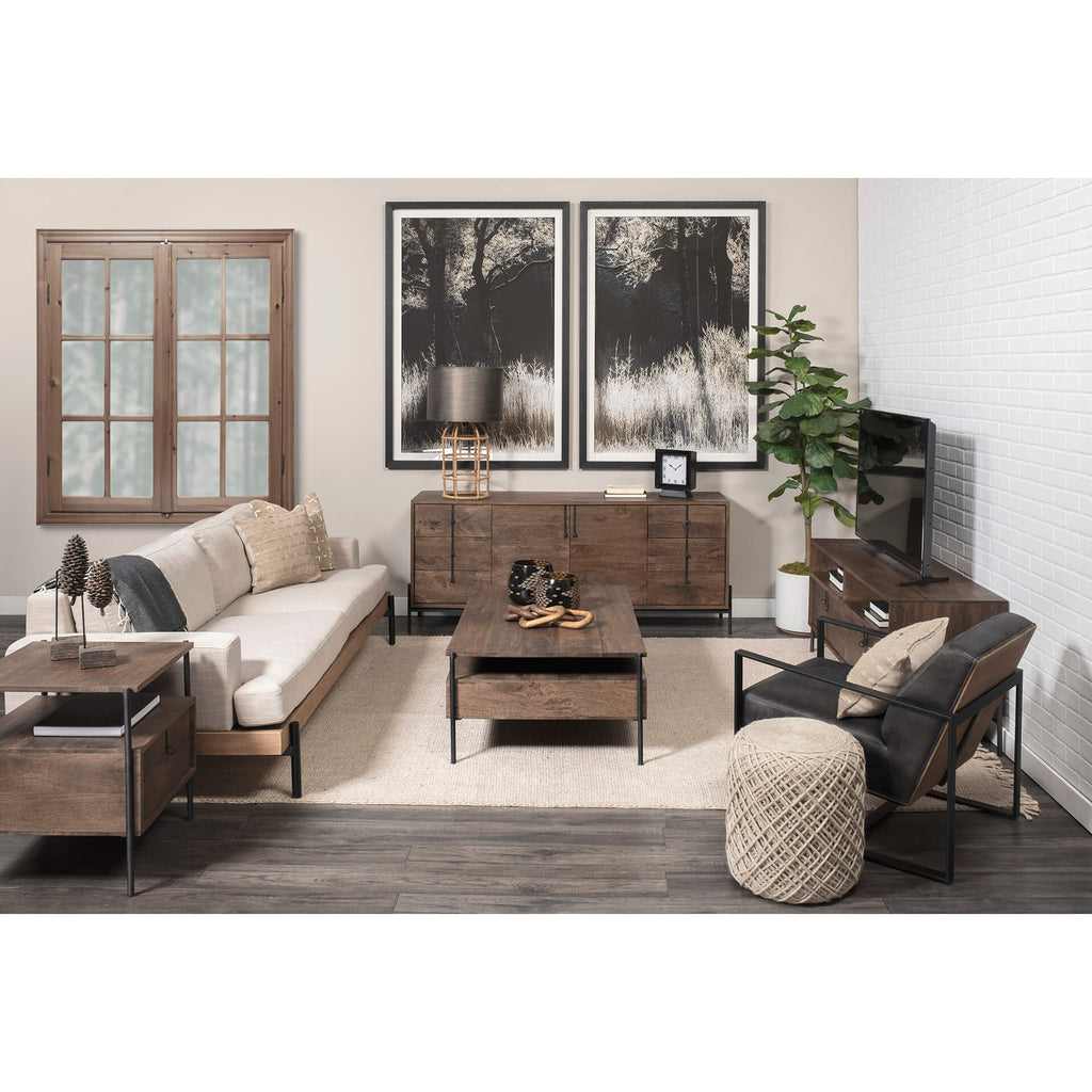 MERCANA GLENN DARK WOOD DRAWER COFFEE TABLE 69016