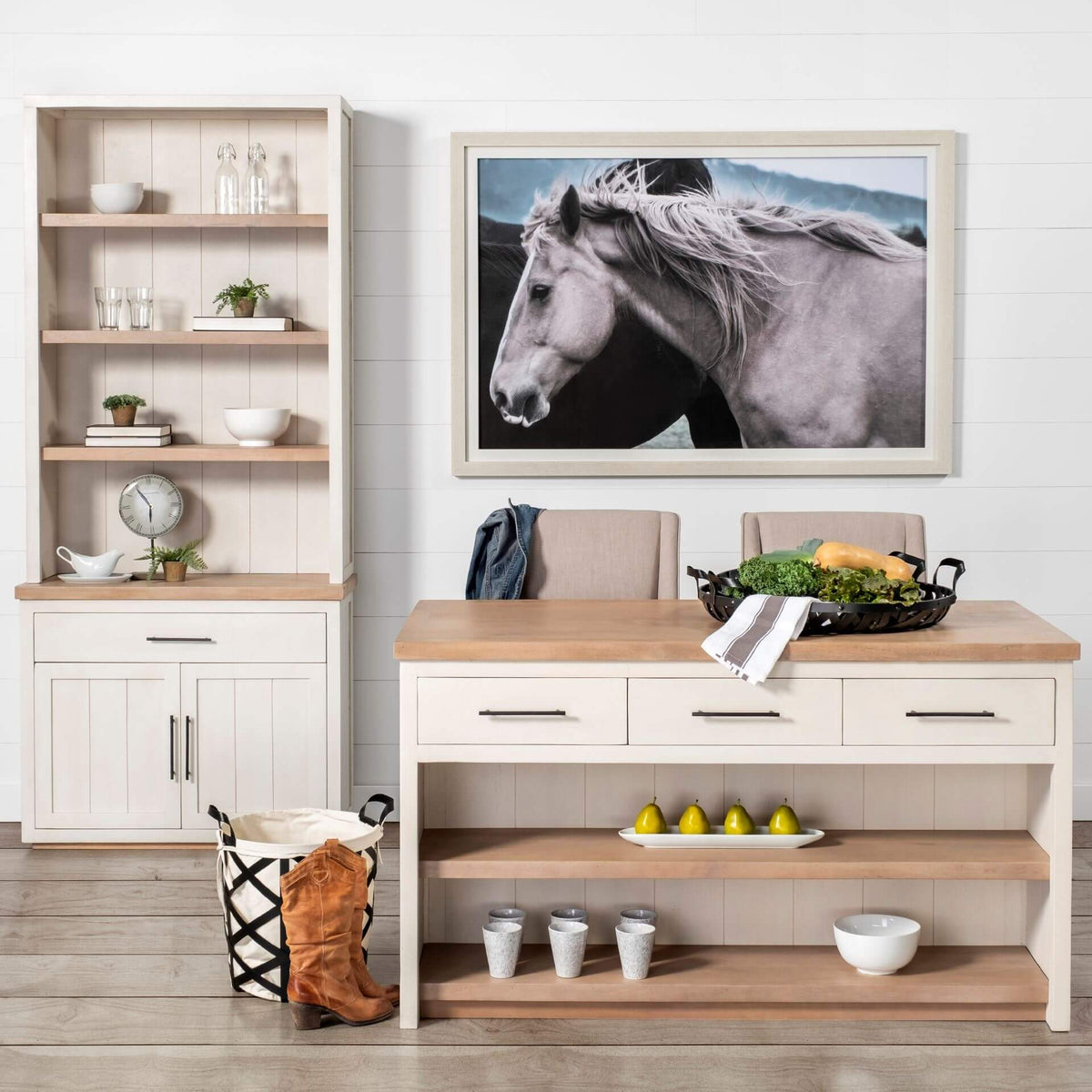 MERCANA FAIRVIEW WHITE SHELVING UNIT  68478-AB