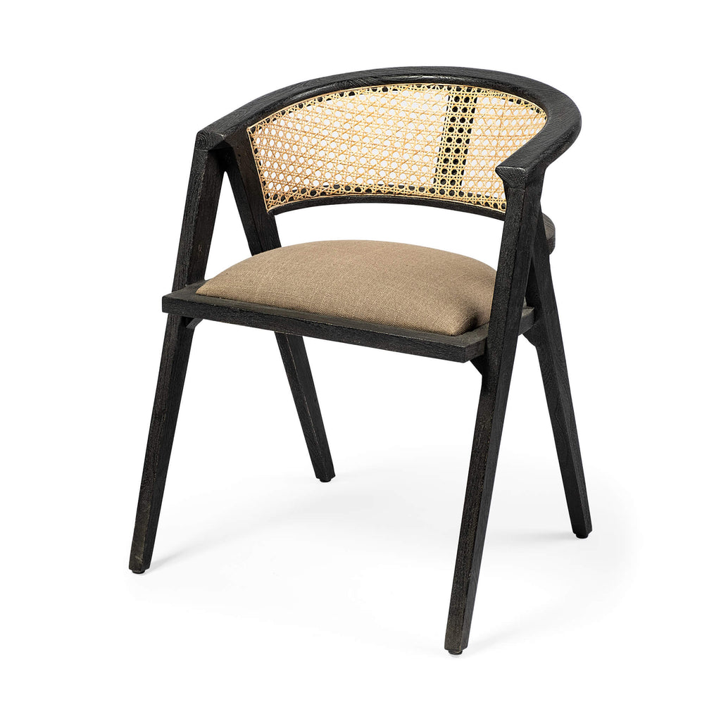 MERCANA TABITHA BLACK FRAME DINING CHAIR 68495