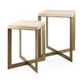 MERCANA FAYE GOLD METAL ACCENT TABLES SET OF TWO 69179
