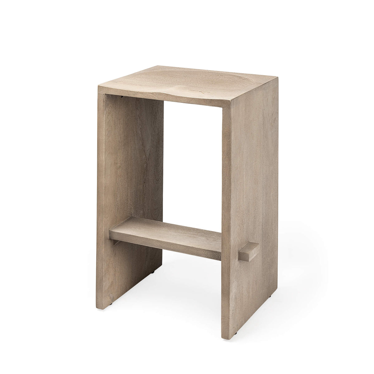 MERCANA AIDA LIGHT GRAY WOOD COUNTER STOOL 69192