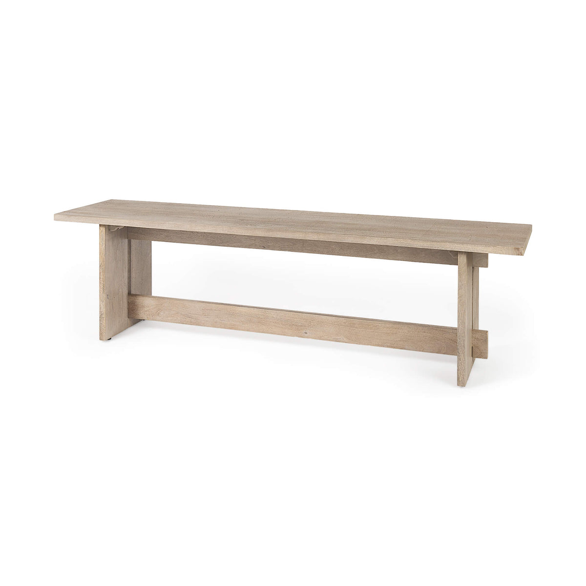 MERCANA AIDA LIGHT GRAY WOOD DINING BENCH 69195