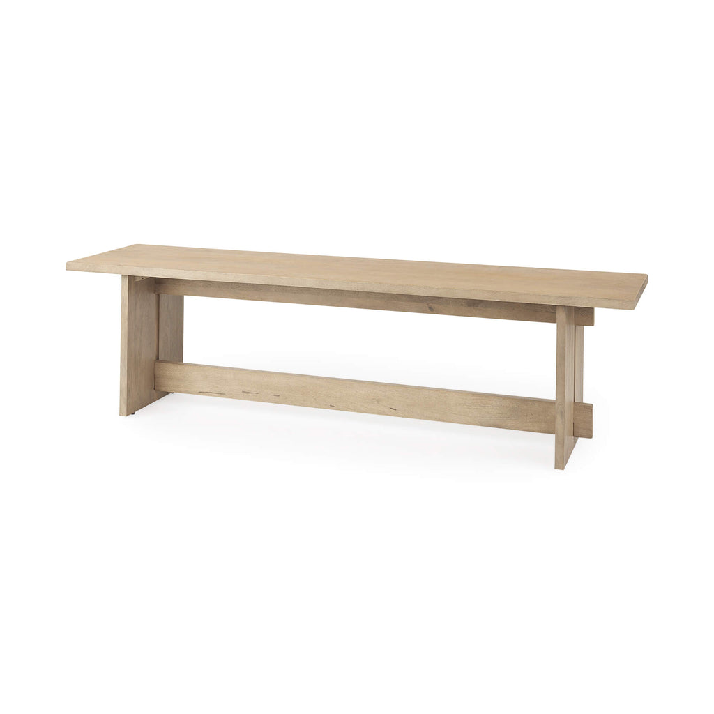 MERCANA AIDA LIGHT BROWN WOOD DINING BENCH 69196