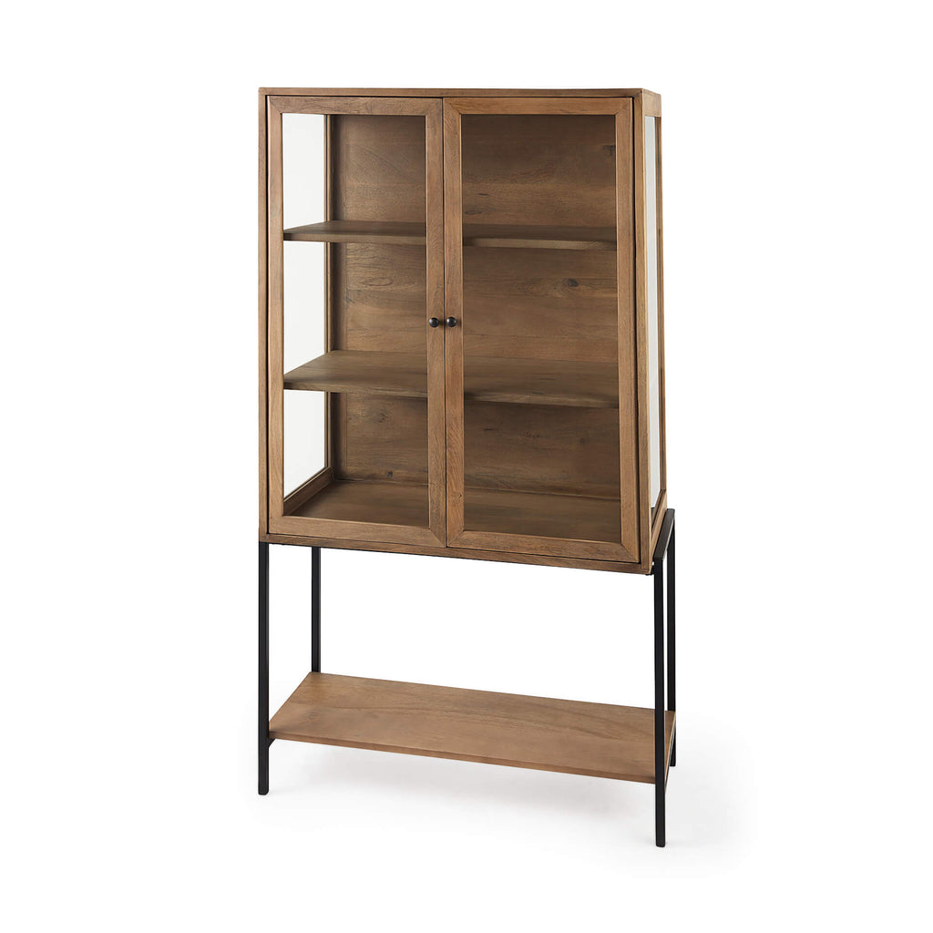 MERCANA ARELIUS LIGHT BROWN DISPLAY CABINET 69209