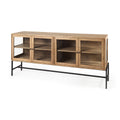 MERCANA ARELIUS LIGHT BROWN GLASS DOOR SIDEBOARD 69227