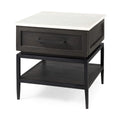 MERCANA DIVINA WHITE MARBLE TOP SIDE TABLE 69237