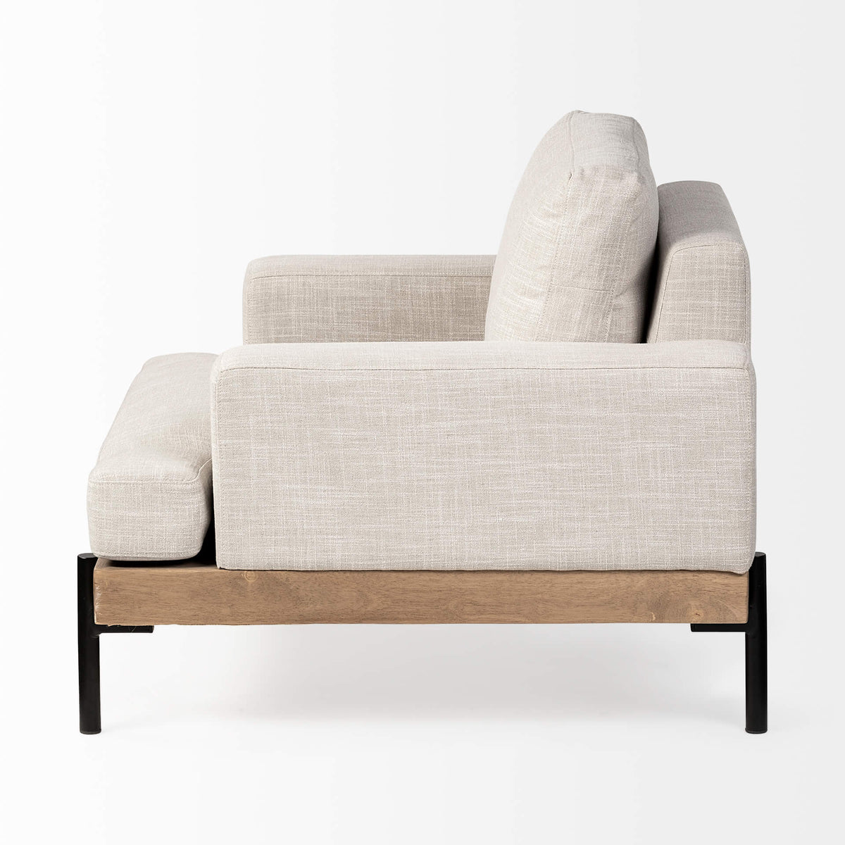 MERCANA COLBURNE BEIGE FABRIC ACCENT CHAIR 68755