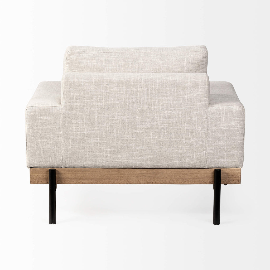 MERCANA COLBURNE BEIGE FABRIC ACCENT CHAIR 68755