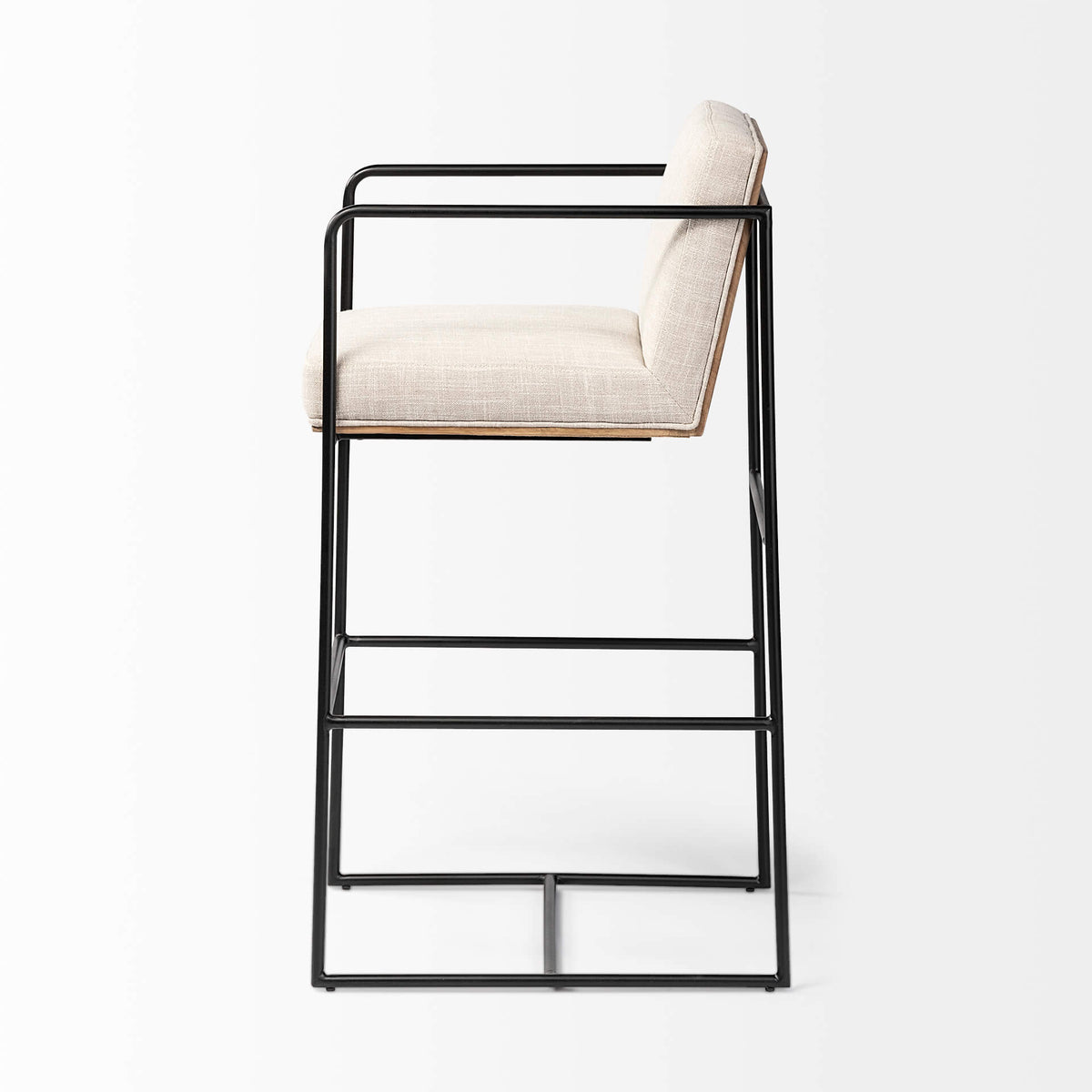 MERCANA STAMFORD LIGHT BEIGE FABRIC BAR STOOL 68762