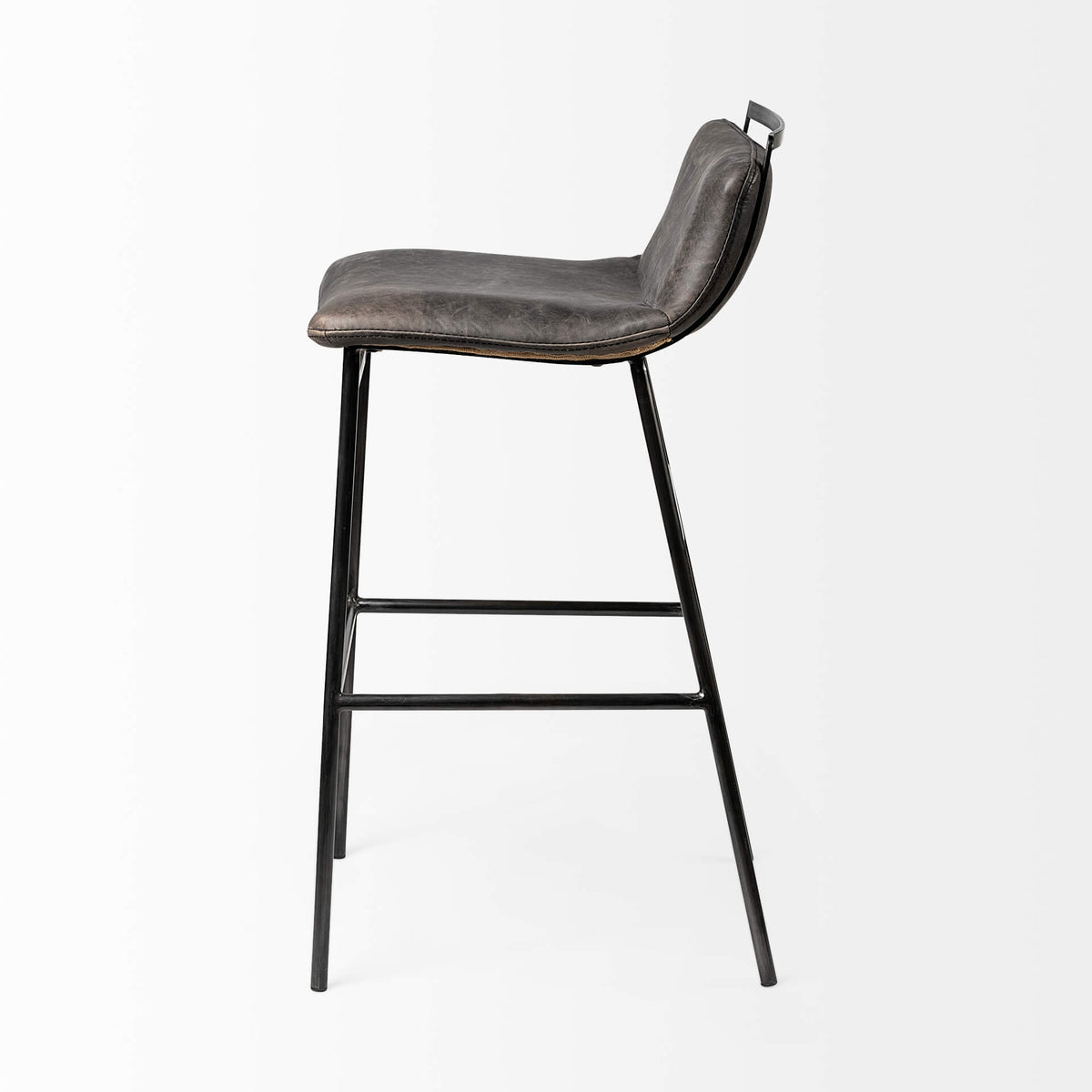 MERCANA KAVALAN BAR STOOL EBONY LEATHER 68766