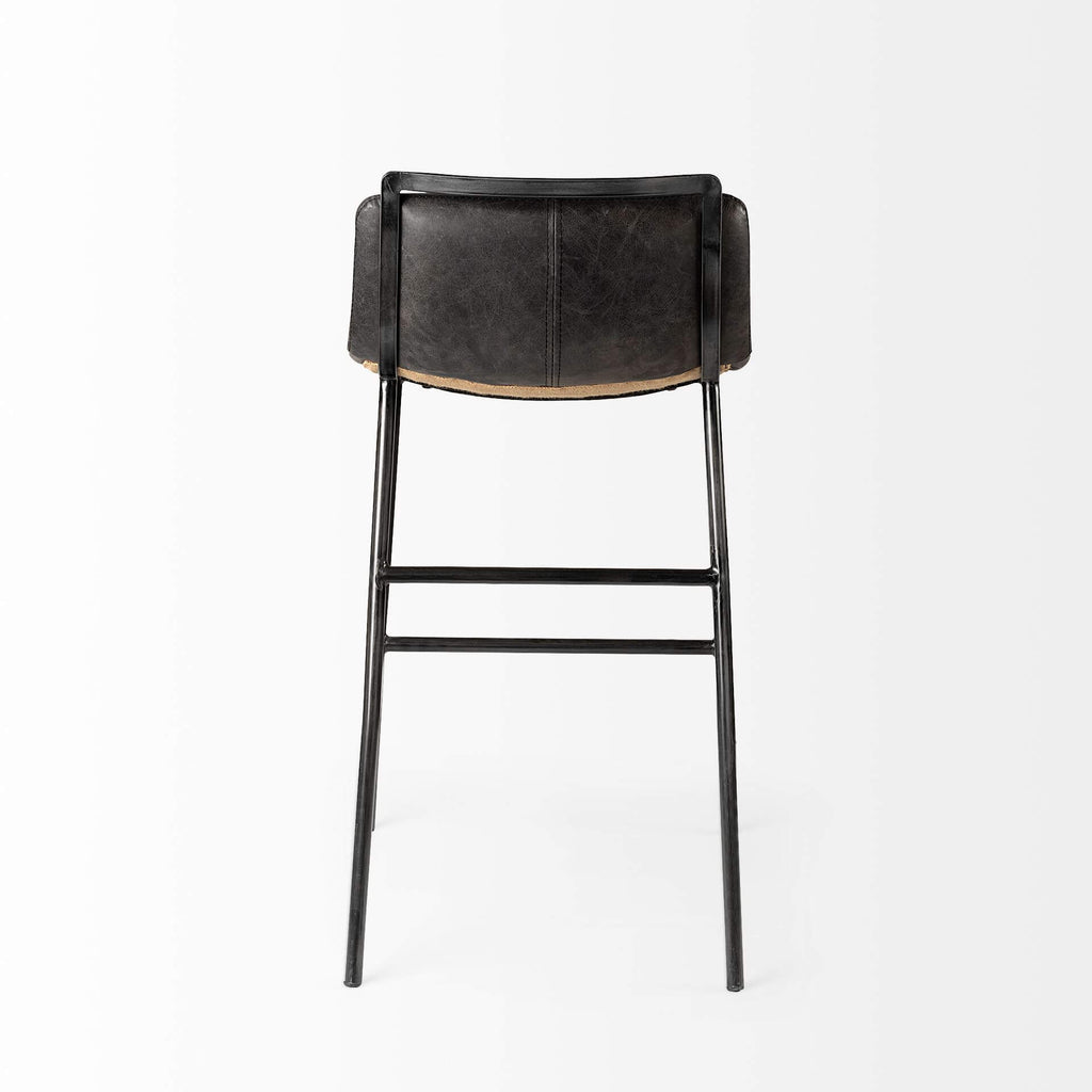 MERCANA KAVALAN COUNTER STOOL EBONY LEATHER 68765