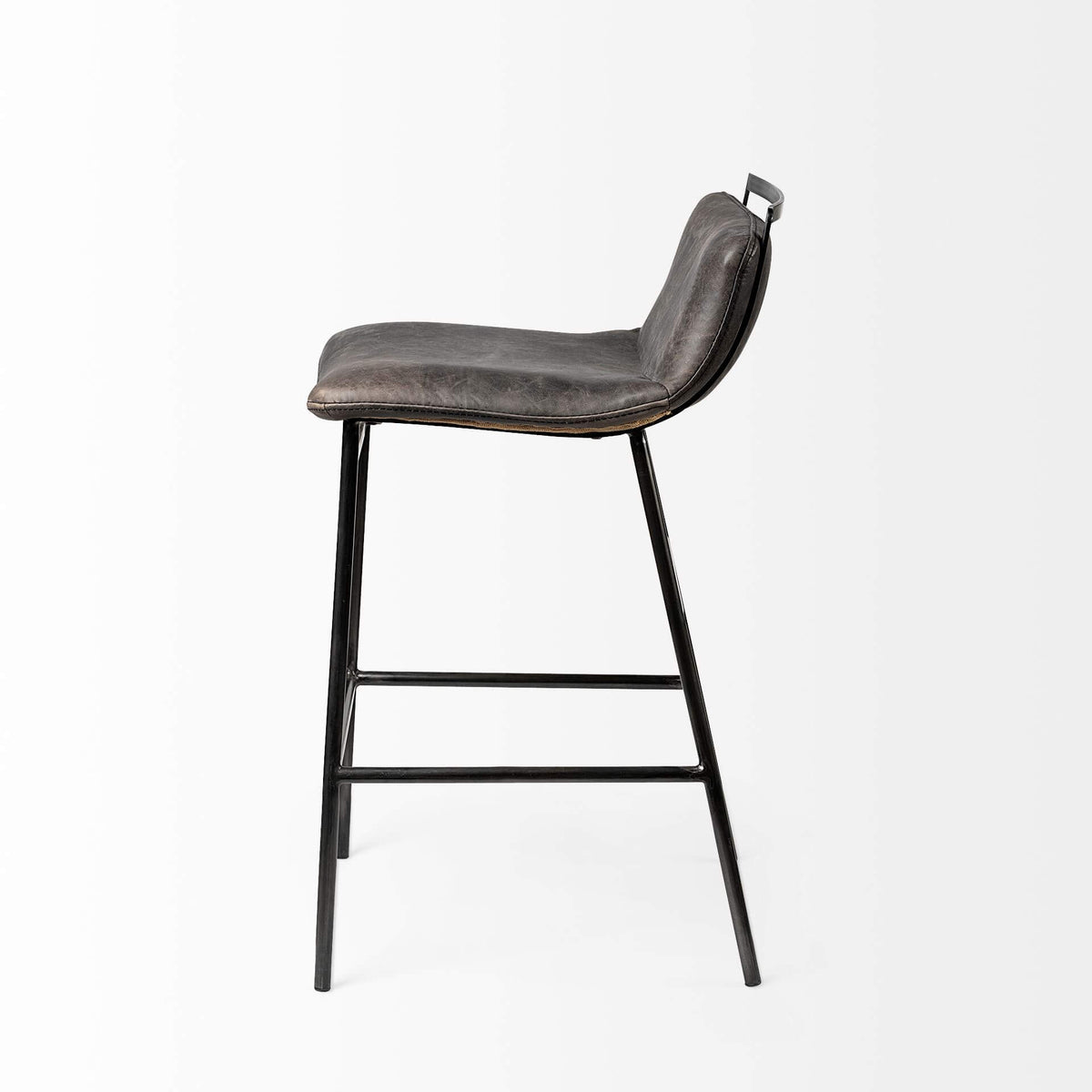 MERCANA KAVALAN COUNTER STOOL EBONY LEATHER 68765