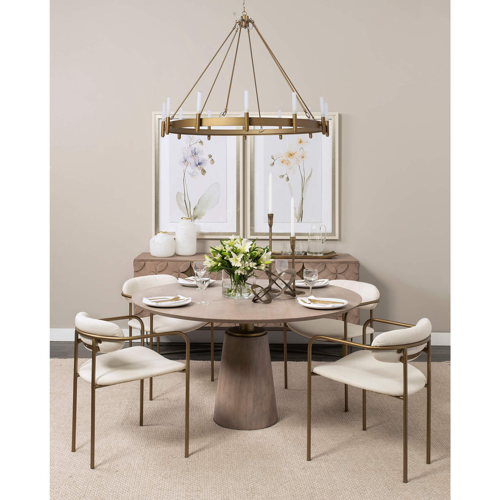 MERCANA PARKER DINING CHAIR GOLD FRAME SET OF TWO 68310