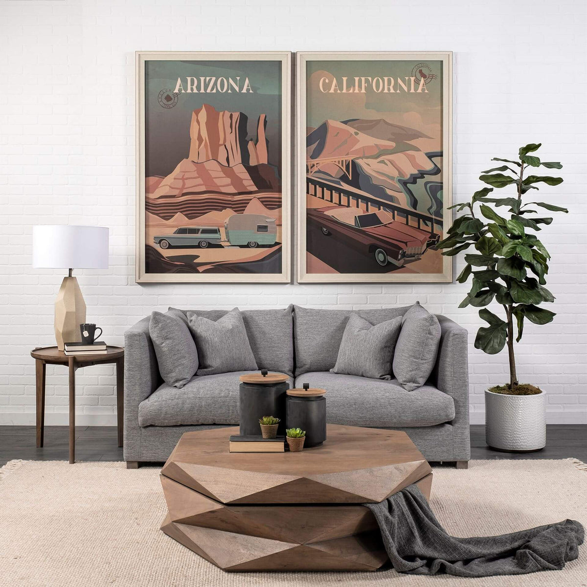 MERCANA ARRETO HEXAGONAL WOOD COFFEE TABLE 68229