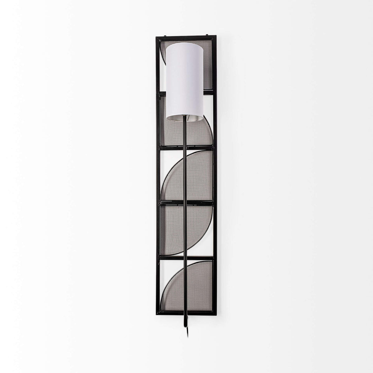 MERCANA NAVIN BLACK METAL WALL SCONCE 68985-AB