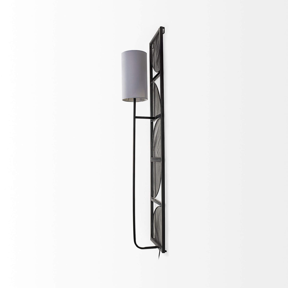 MERCANA NAVIN BLACK METAL WALL SCONCE 68985-AB