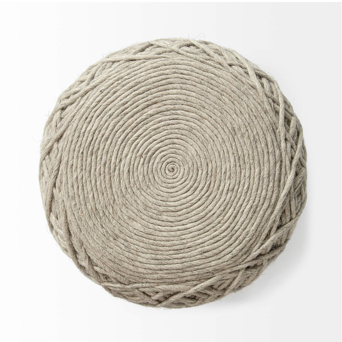 MERCANA ALLIUM OATMEAL HANDWOVEN POUF 68729