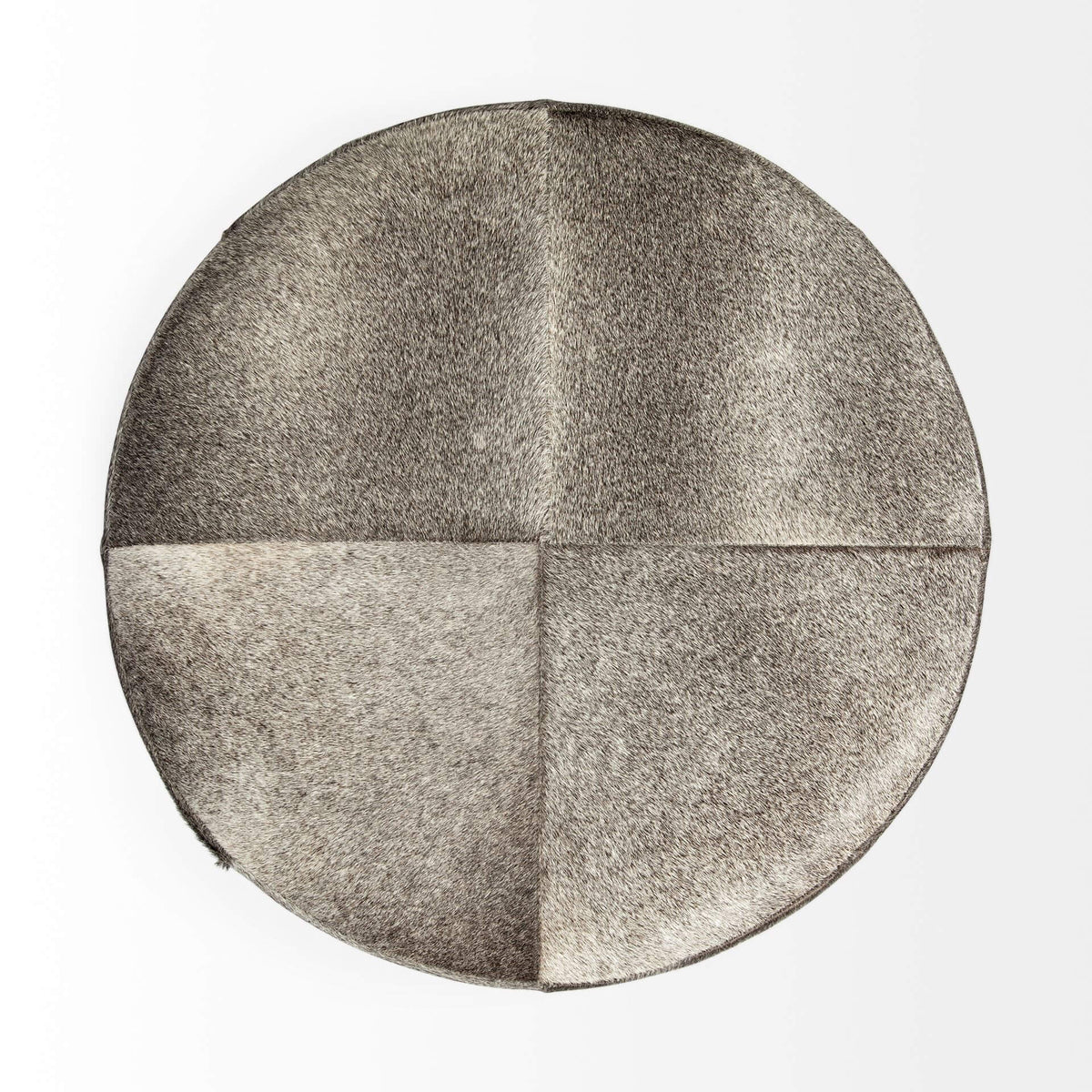 MERCANA ZAHAVI COWHIDE ROUND OTTOMAN 69056