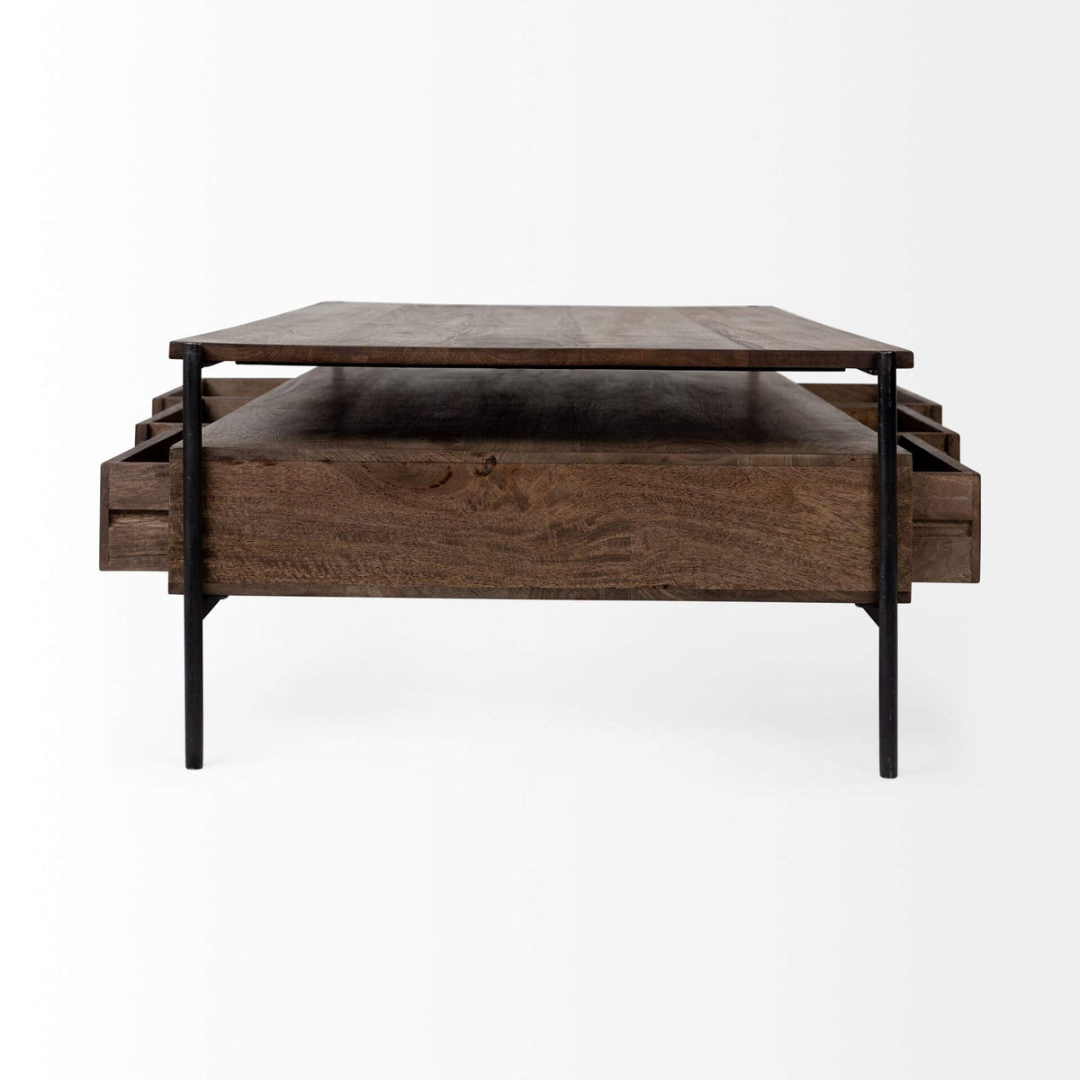 MERCANA GLENN DARK WOOD DRAWER COFFEE TABLE 69016