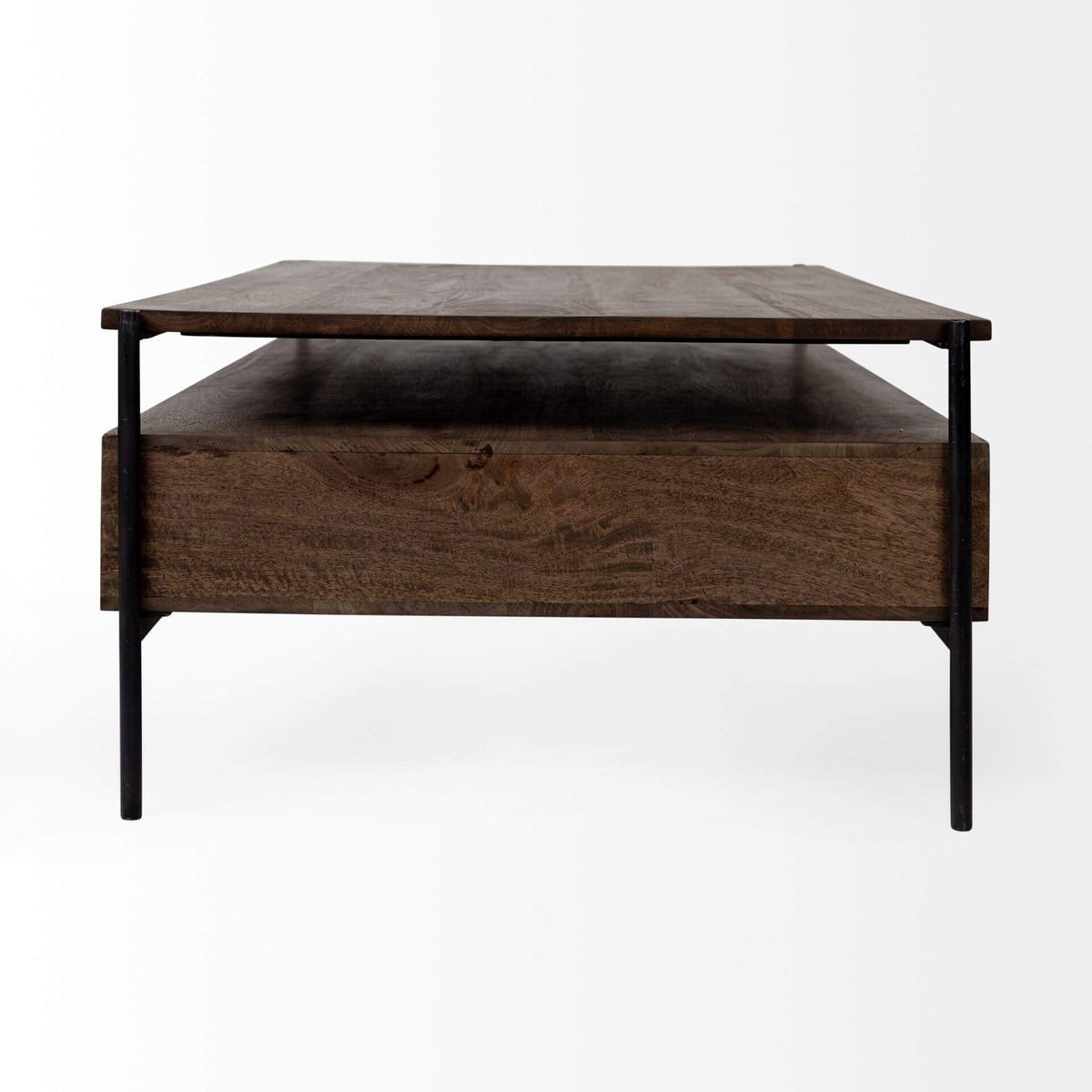 MERCANA GLENN DARK WOOD DRAWER COFFEE TABLE 69016