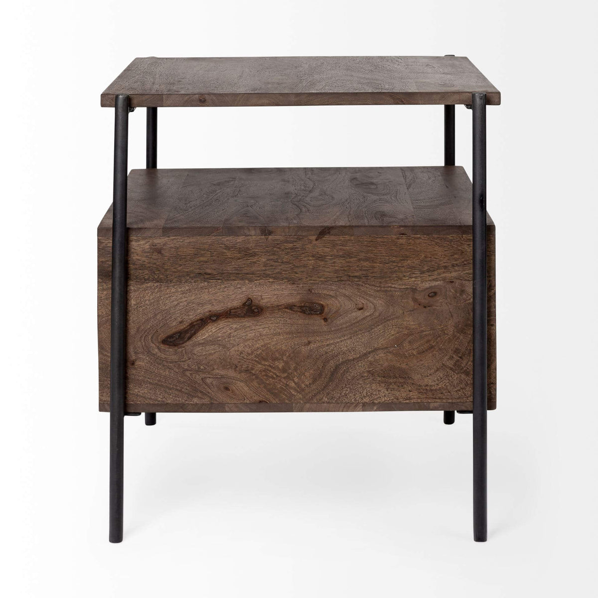 MERCANA GLENN DARK WOOD END TABLE 69015