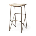 MERCANA KATNISS CREAM FABRIC BAR STOOL 68466
