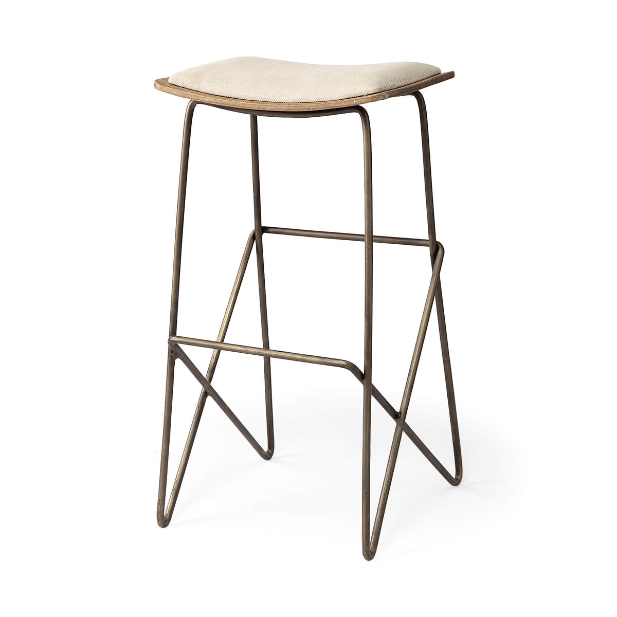 MERCANA KATNISS CREAM FABRIC BAR STOOL 68466