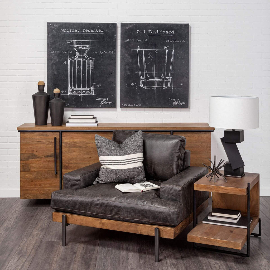 MERCANA GLENN DARK WOOD 2 DOOR SIDEBOARD 69020