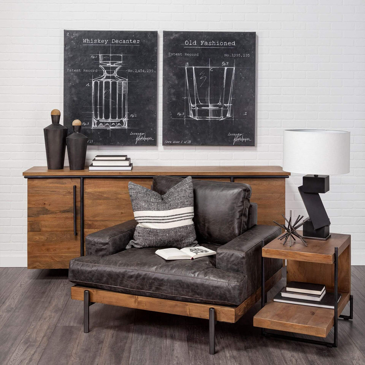 MERCANA GLENN DARK WOOD 2 DOOR SIDEBOARD 69020