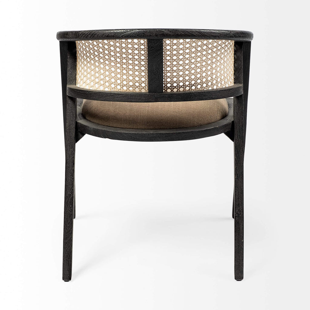 MERCANA TABITHA BLACK FRAME DINING CHAIR 68495