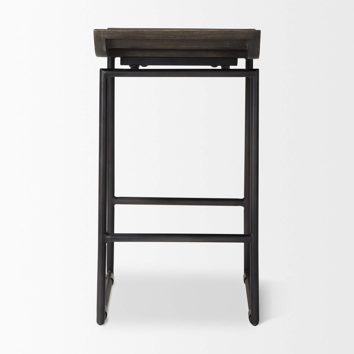 MERCANA GIVENS COUNTER STOOL BLACK WOOD SEAT 67992