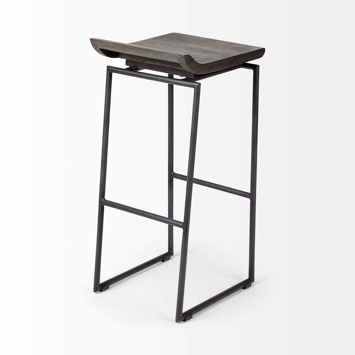 MERCANA GIVENS BAR STOOL BLACK WOOD SEAT 67853