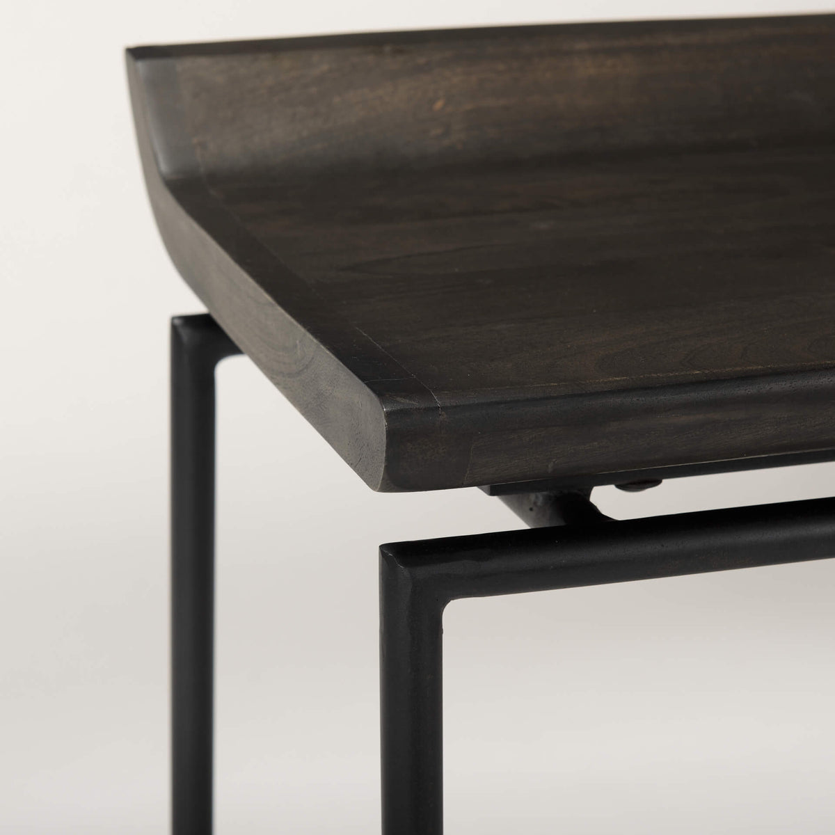 MERCANA GIVENS BAR STOOL BLACK WOOD SEAT 67853